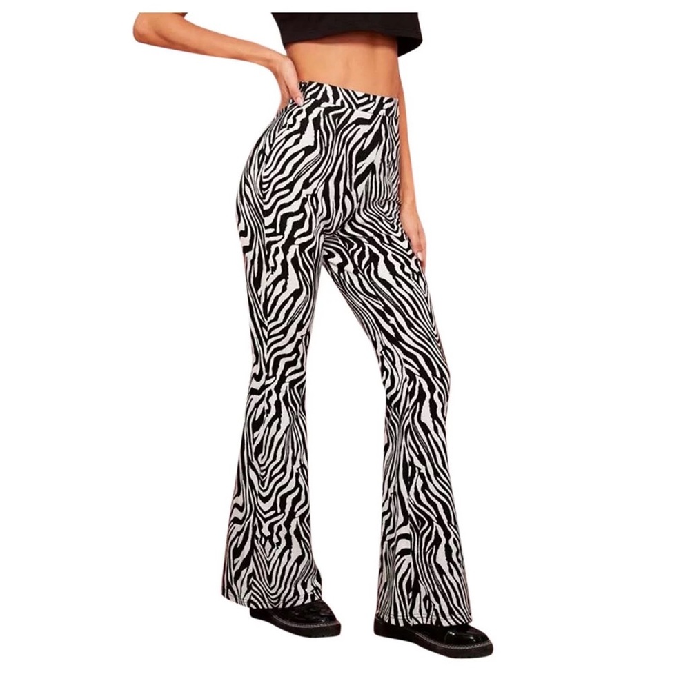 Zebra Printed, Flare Leggings, Size Small, from Pacsun
